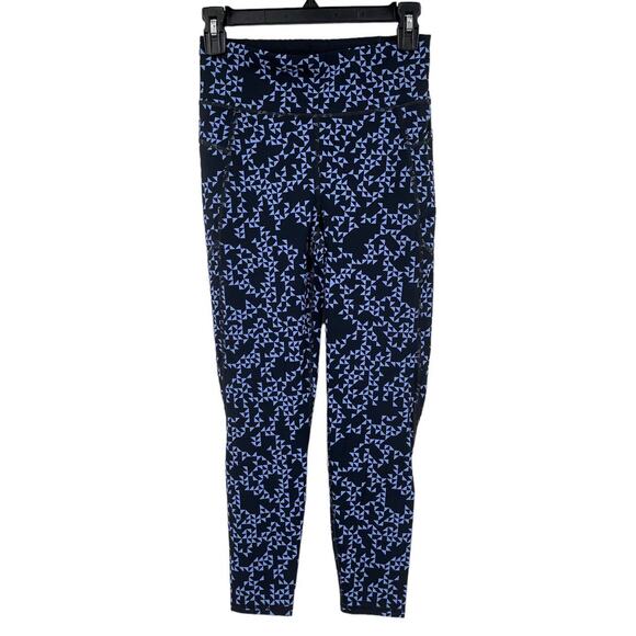Sweaty Betty pants Zero Gravity 7/8 running leggings blue triangle Small S - Picture 2 of 5